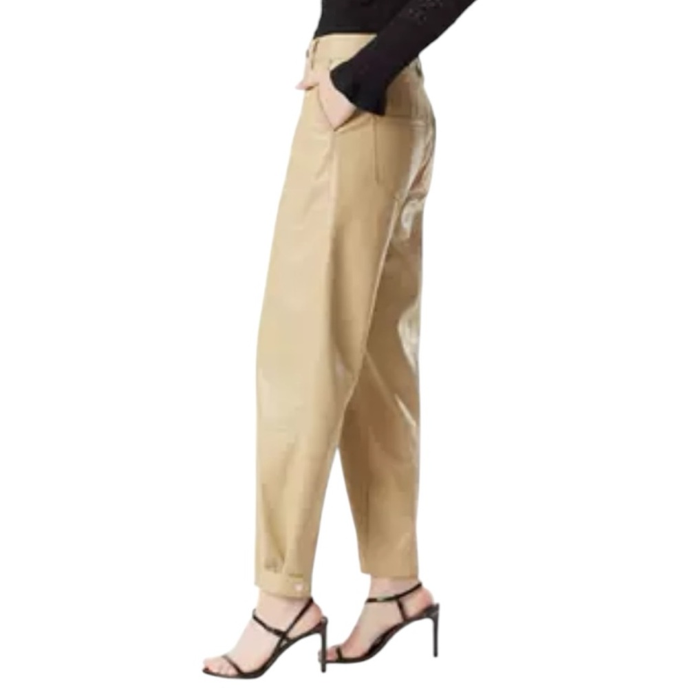 Sam Edelman Women’s Simona Polyurethane Tapered Faux Leather Pants Sz 8 - Picture 3 of 9